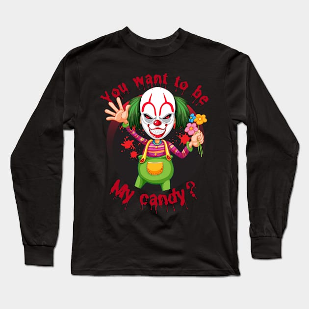 Scary clown Long Sleeve T-Shirt by DanStar